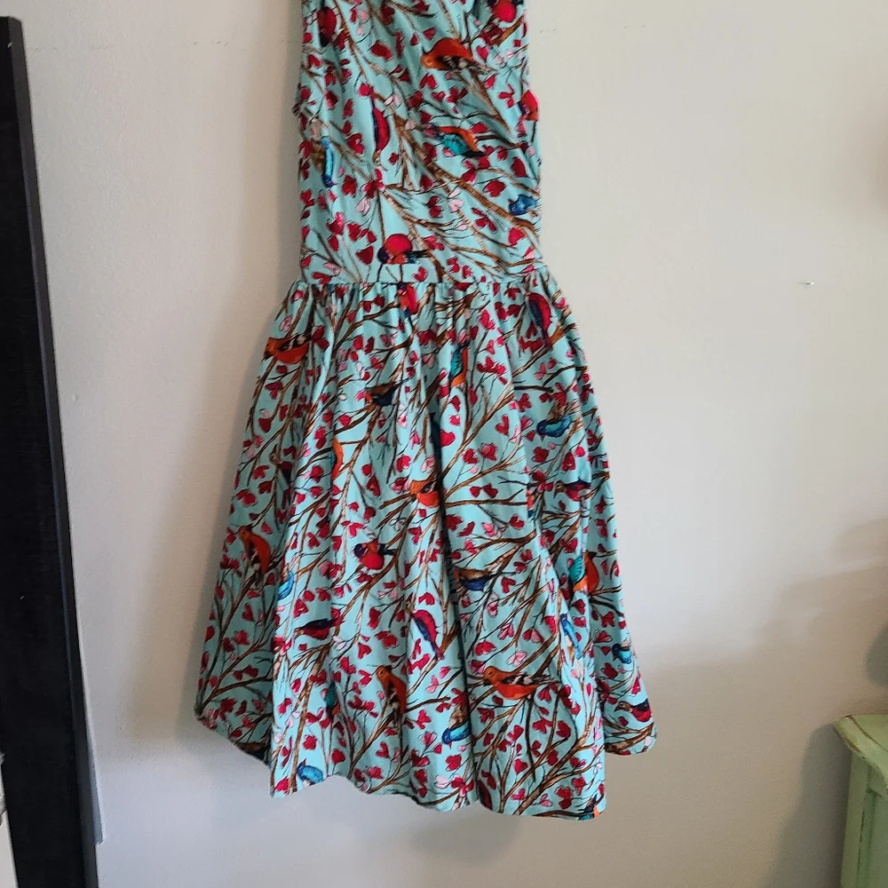 Vintage Inspired Modcloth Retrolicious Faux Wrap Dress In Size L - Picture 4 of 7